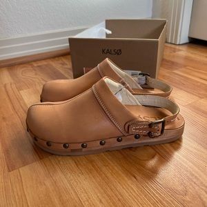 KALSO Shanti Leather Studded Slingback Clogs